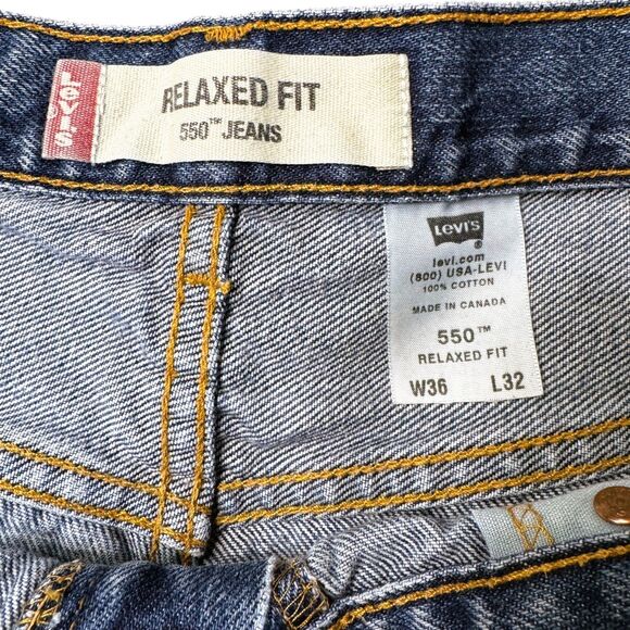 Levis 550 R Tab Jeans Mens 36x32 Relaxed Fit Tapered Leg Vintage Canada 90s Y2K - Picture 5 of 14